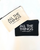Cotton Canvas Zip Bags All The Things (pkg of 2)