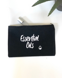 Cotton Canvas Zip Bag Essential Oils (Black)